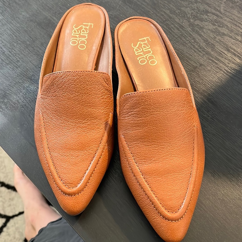 Franco Sarto Cognac Mules size 7.5